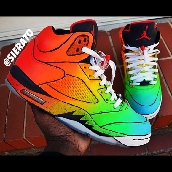 rainbow jordan 5